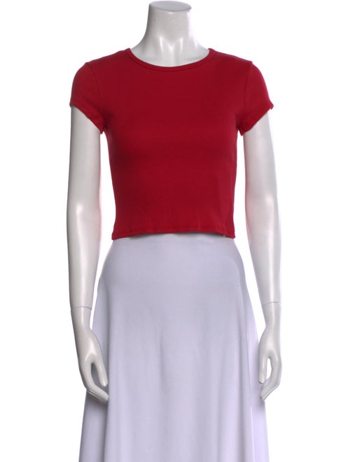 Reformation Crew Neck Short Sleeve Crop Top