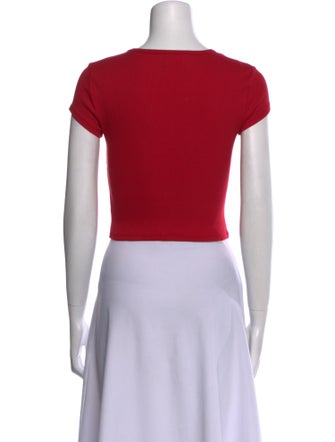 Reformation Crew Neck Short Sleeve Crop Top