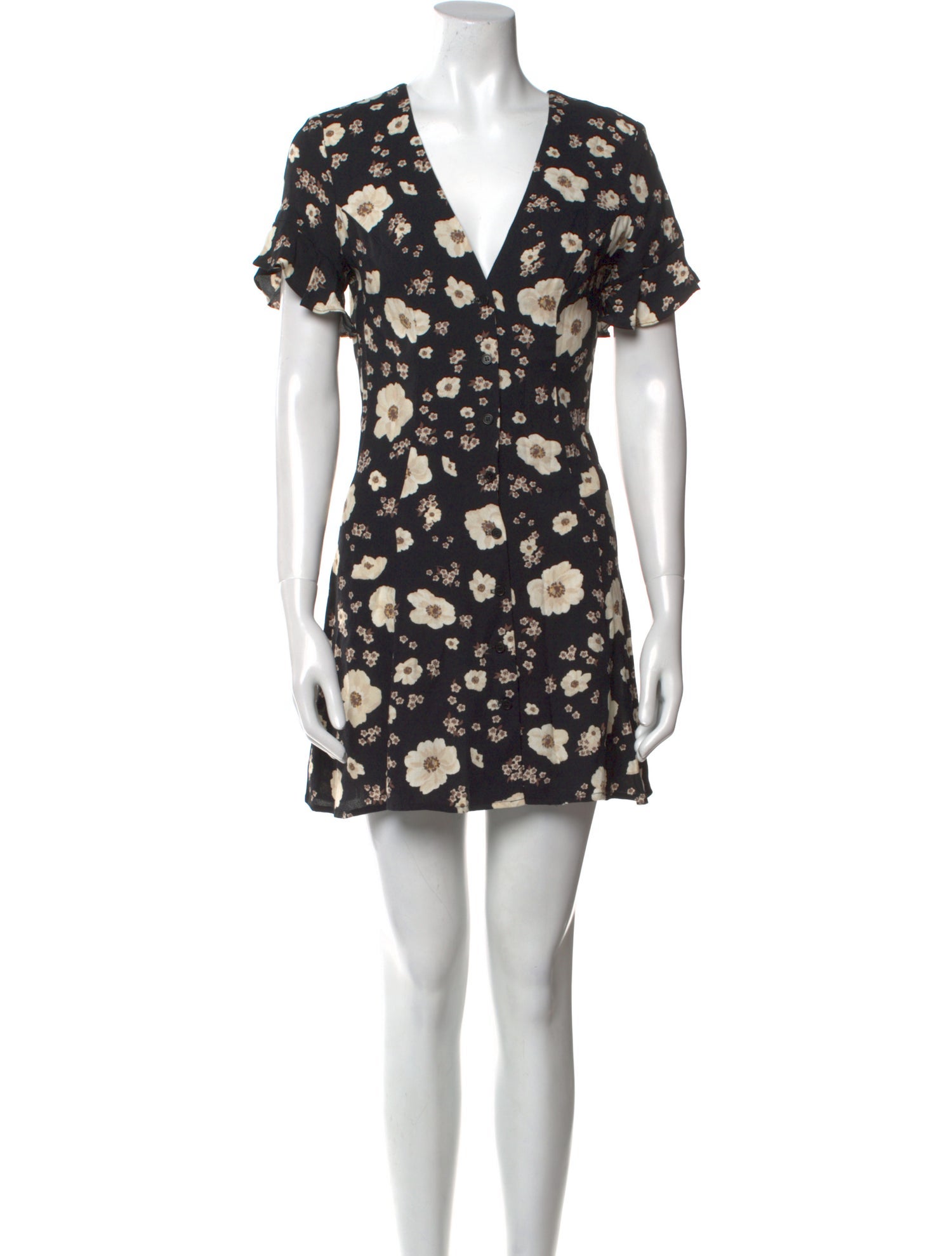 Reformation Floral Print Mini Dress