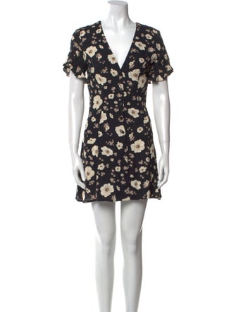 Reformation Floral Print Mini Dress