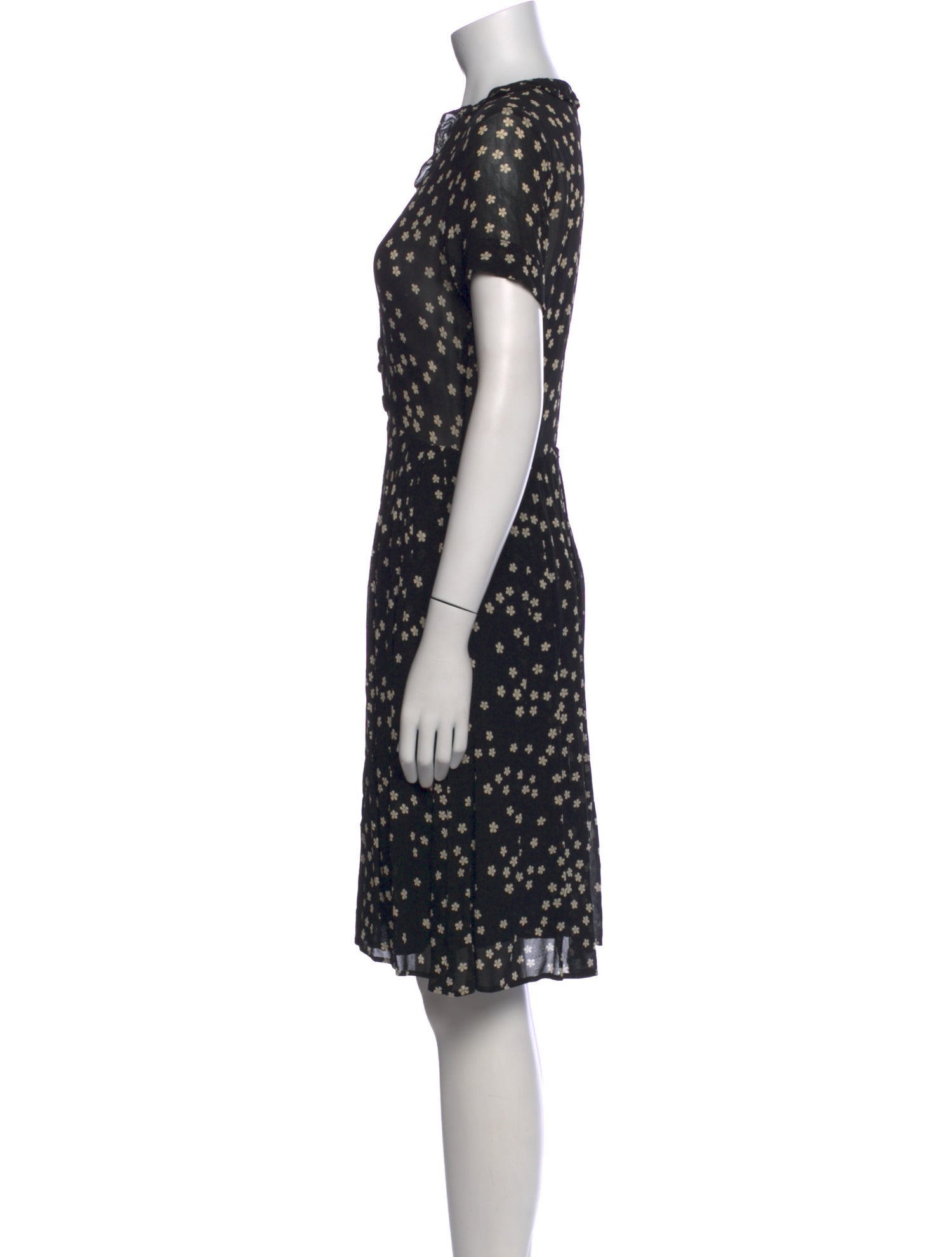 Reformation Polka Dot Print Knee-Length Dress