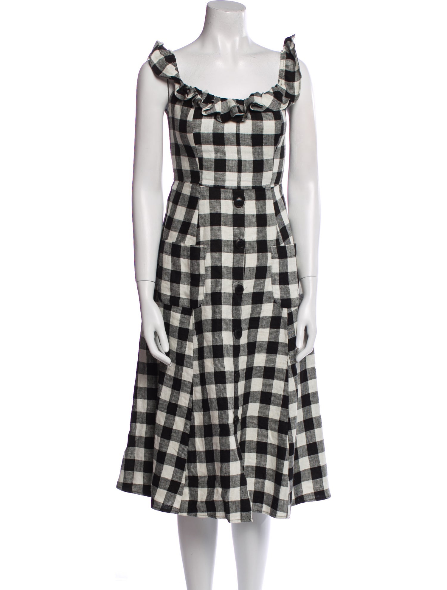 Reformation Linen Midi Length Dress