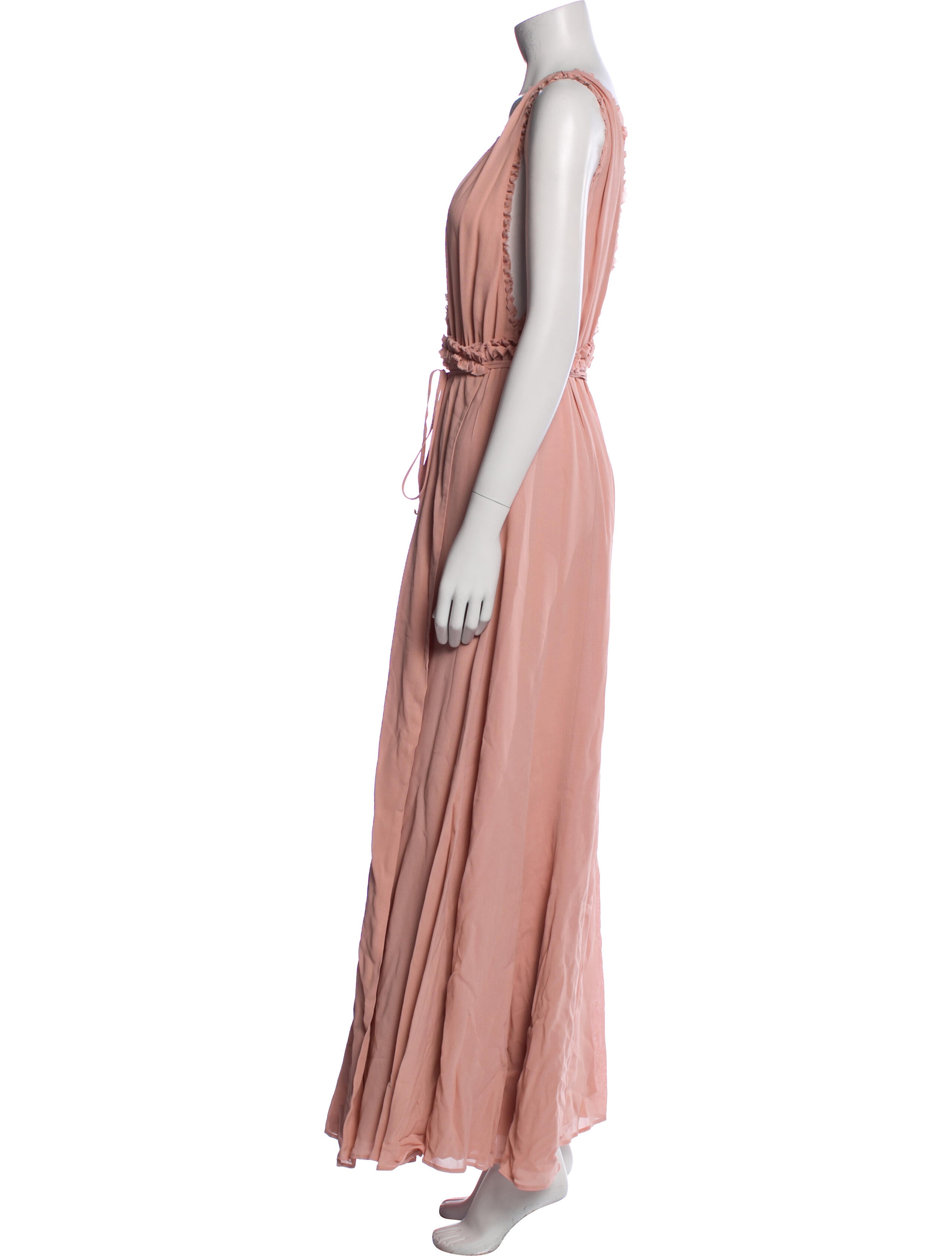 Reformation V-Neck Long Dress