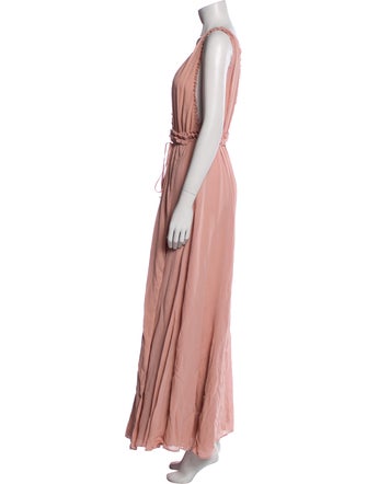 Reformation V-Neck Long Dress