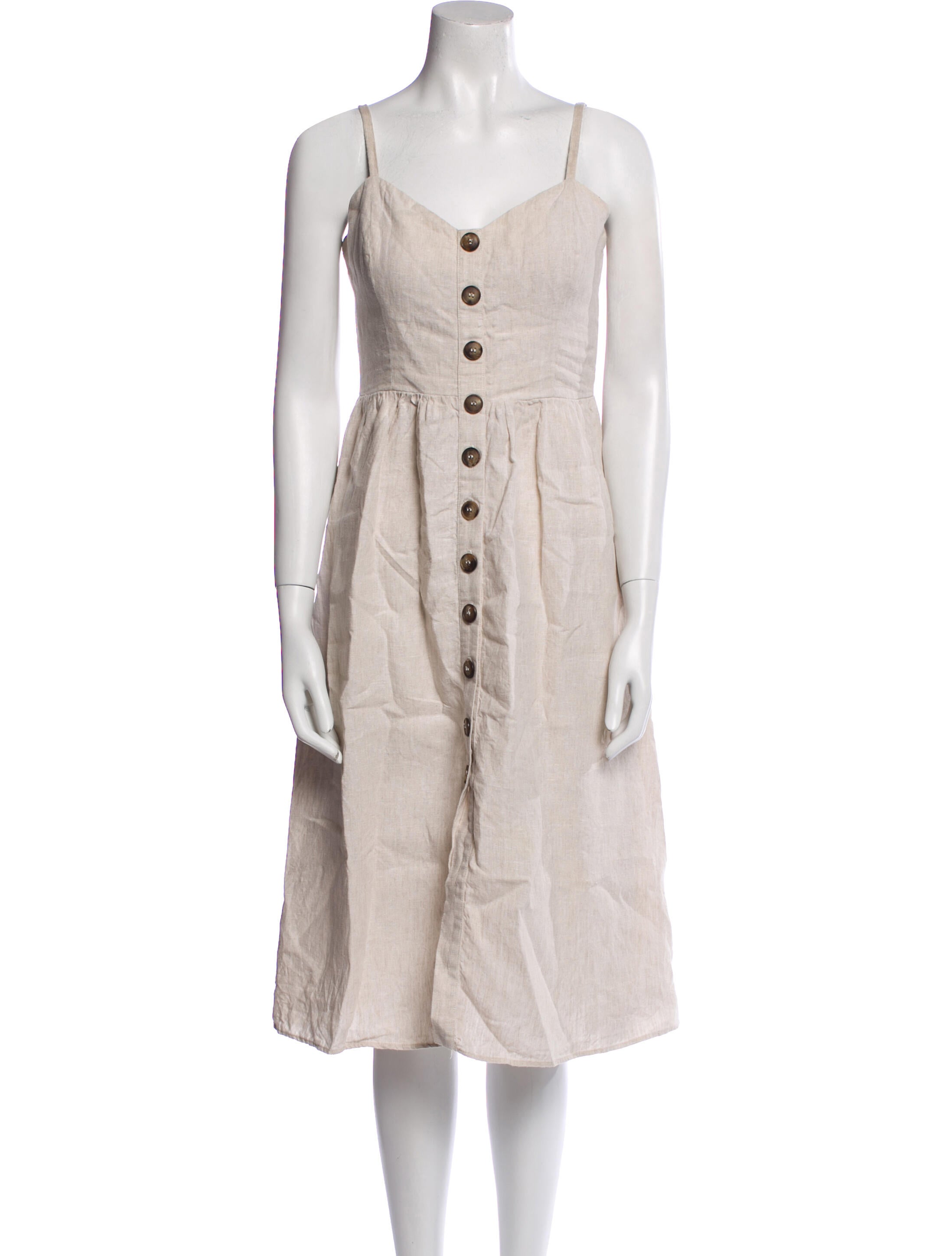 Reformation Linen Midi Length Dress