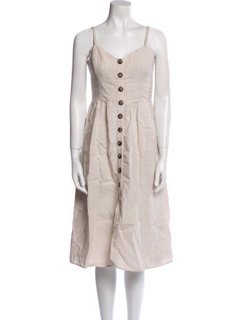 Reformation Linen Midi Length Dress