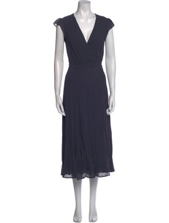 Reformation V-Neck Long Dress