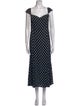 Reformation Polka Dot Print Long Dress