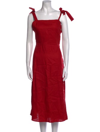 Reformation Linen Midi Length Dress