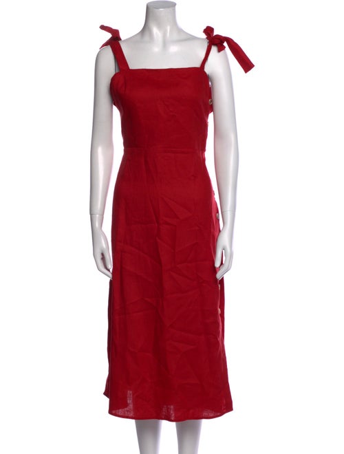 Reformation Linen Midi Length Dress