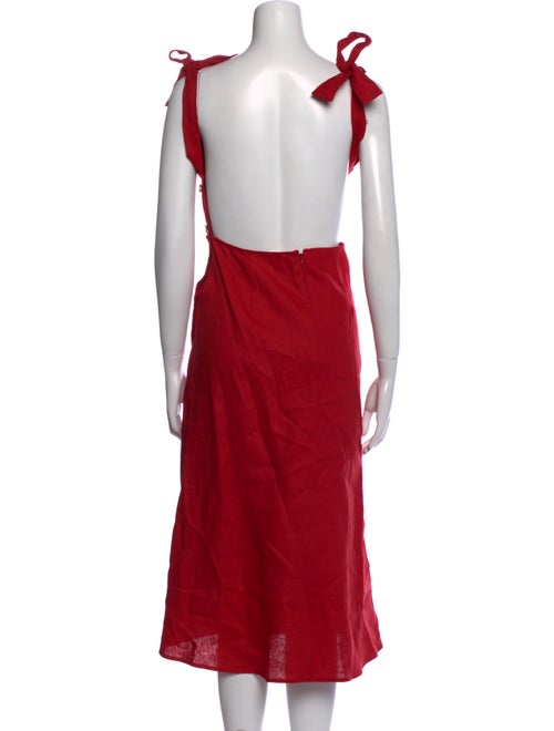 Reformation Linen Midi Length Dress