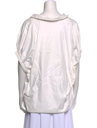 Reformation V-Neck Short Sleeve Blouse