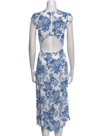 Reformation Floral Print Long Dress