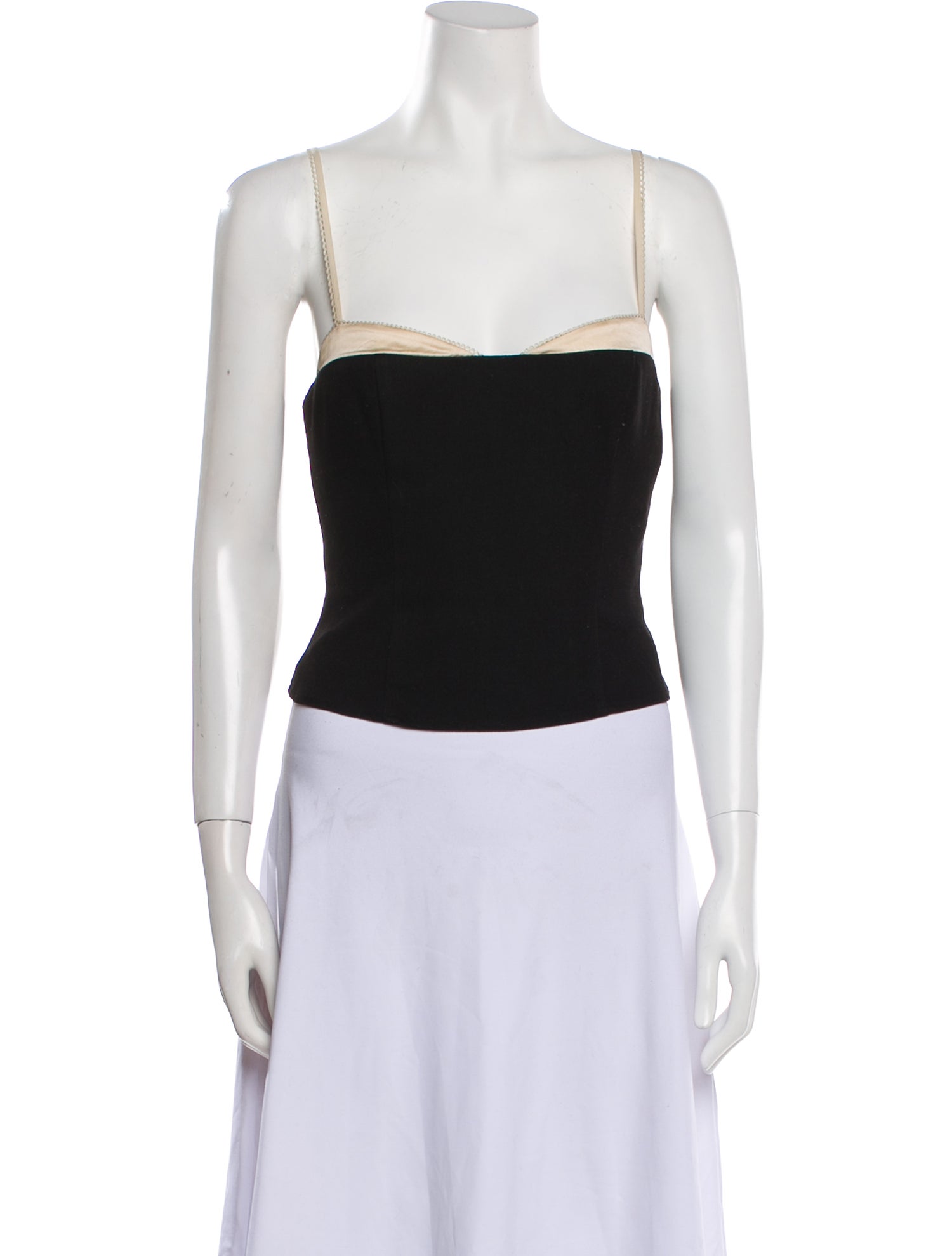 Reformation Square Neckline Sleeveless Crop Top