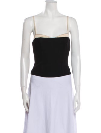Reformation Square Neckline Sleeveless Crop Top