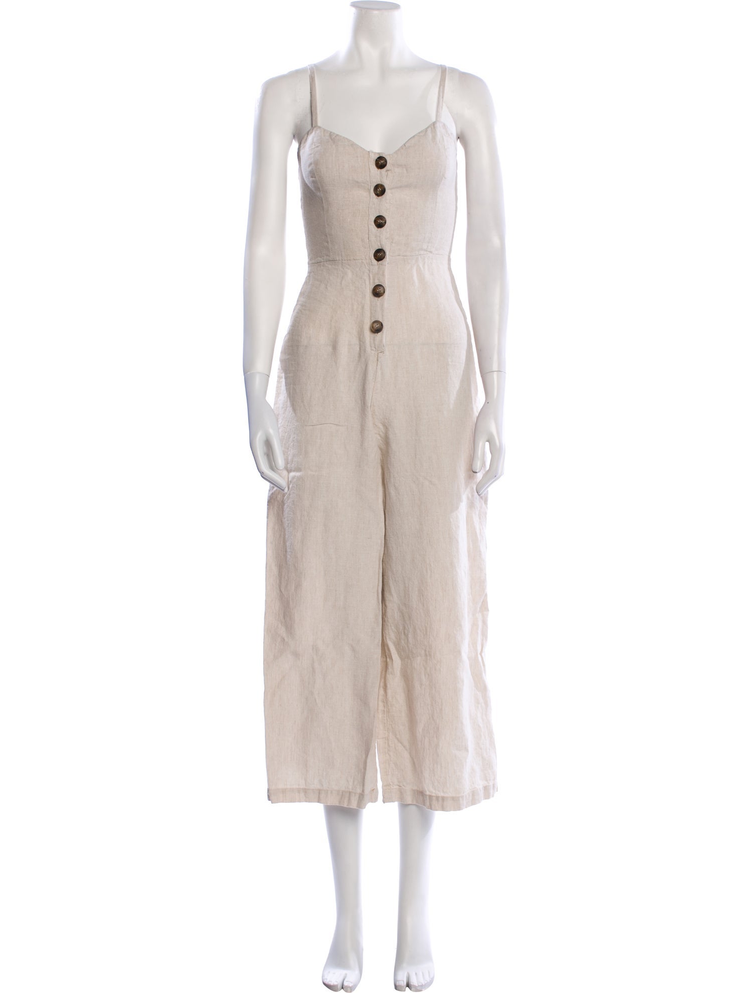 Reformation Linen V-Neck Jumpsuit