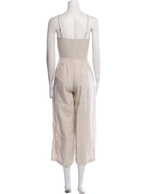 Reformation Linen V-Neck Jumpsuit