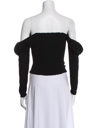 Reformation Off-The-Shoulder Long Sleeve Crop Top