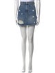 Reformation Distressed Accents Mini Skirt