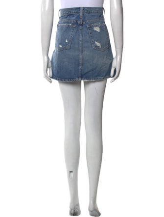 Reformation Distressed Accents Mini Skirt