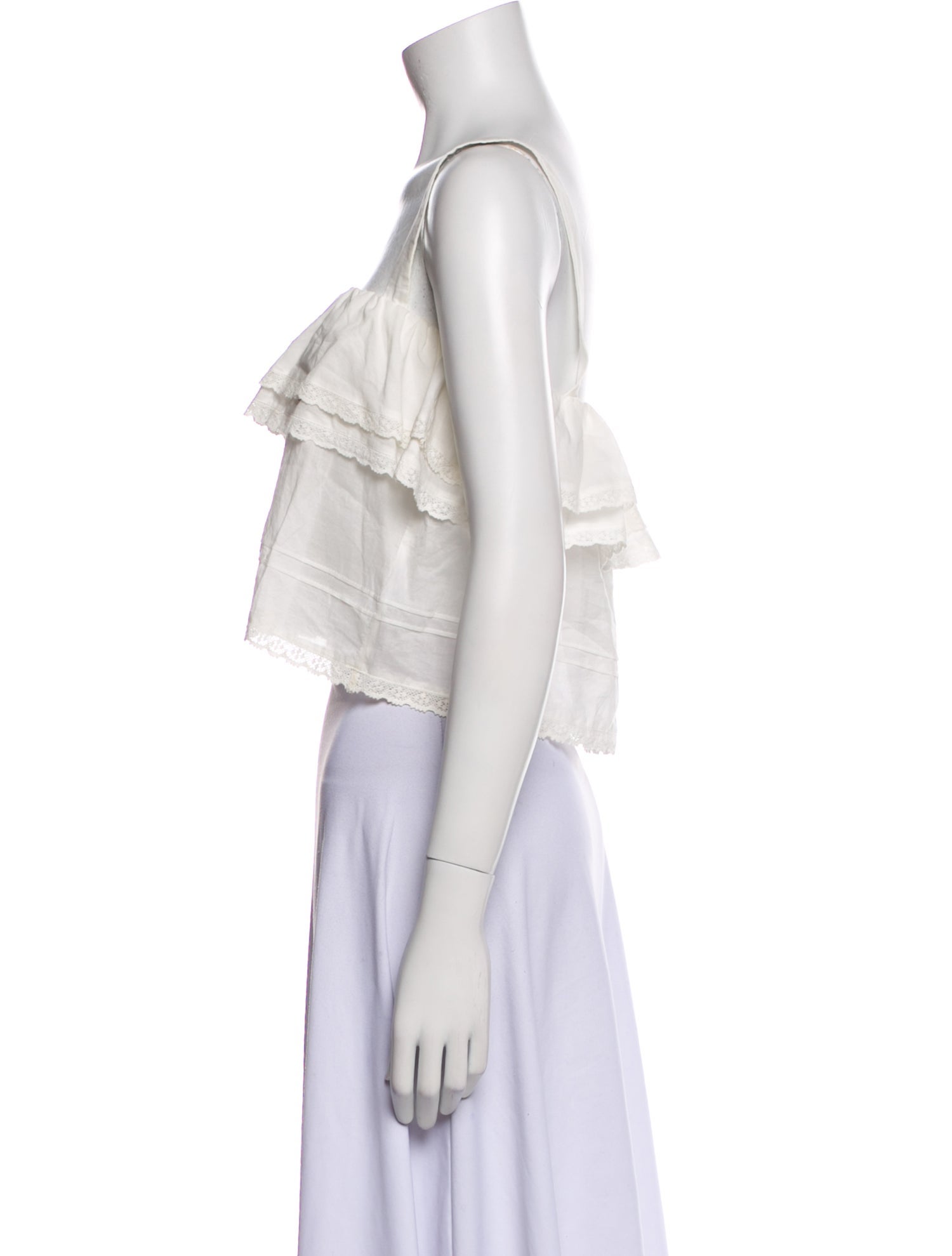 Reformation Square Neckline Sleeveless Crop Top