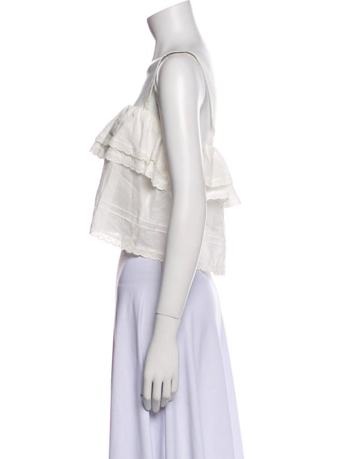 Reformation Square Neckline Sleeveless Crop Top