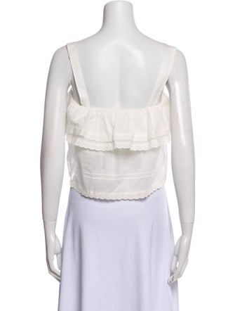 Reformation Square Neckline Sleeveless Crop Top