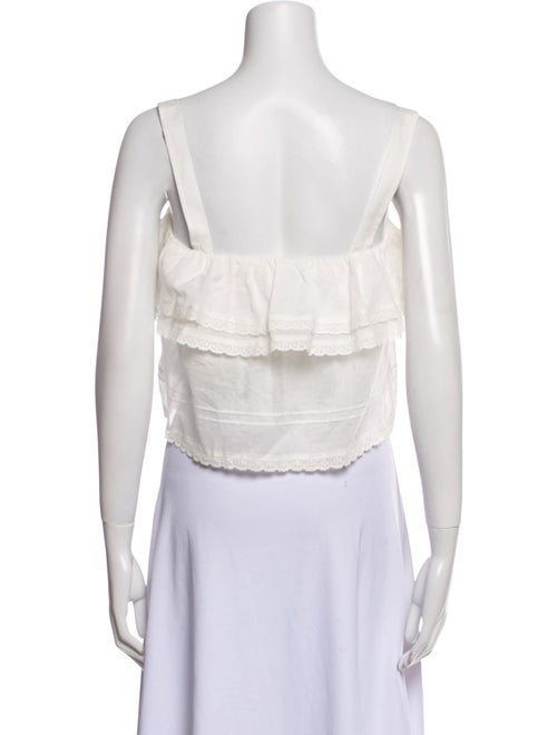 Reformation Square Neckline Sleeveless Crop Top