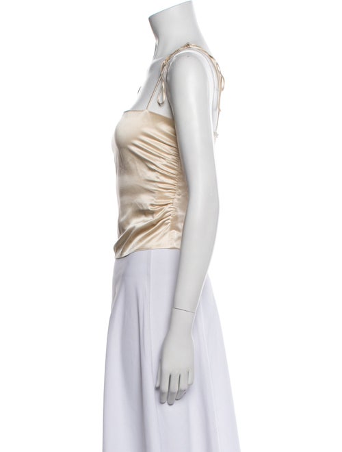 Reformation Silk Square Neckline Crop Top