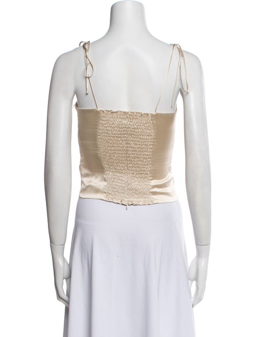 Reformation Silk Square Neckline Crop Top