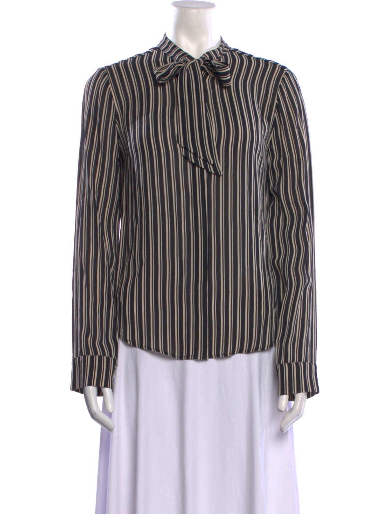 Reformation Striped Long Sleeve Button-Up Top