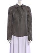Reformation Striped Long Sleeve Button-Up Top