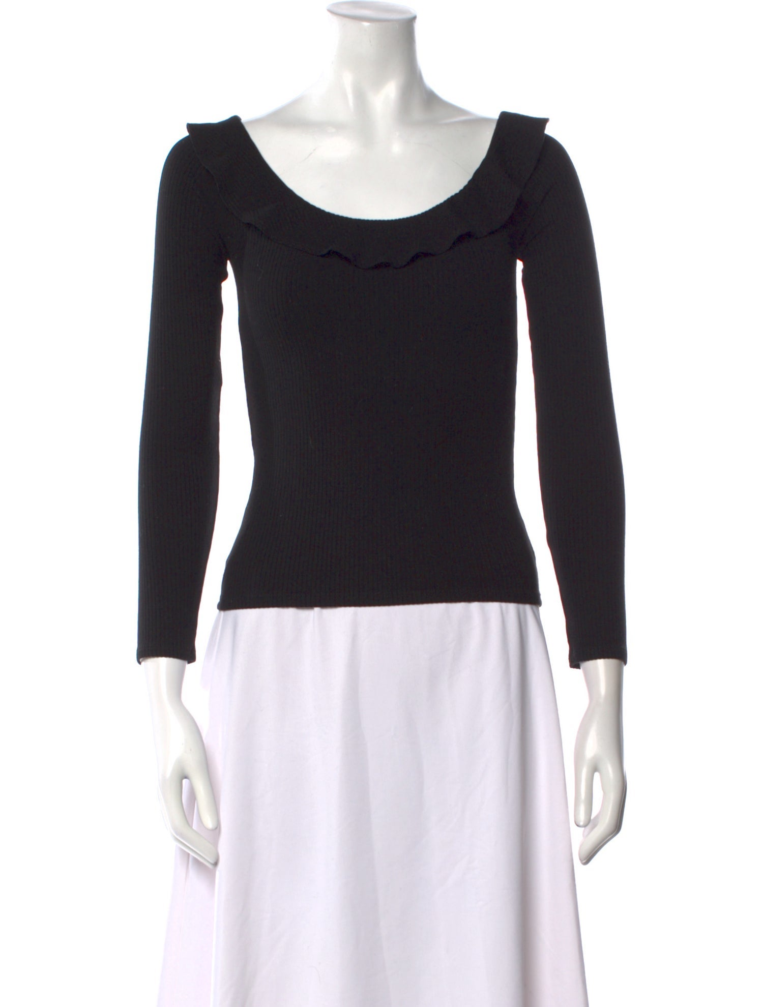 Reformation Scoop Neck Long Sleeve Top