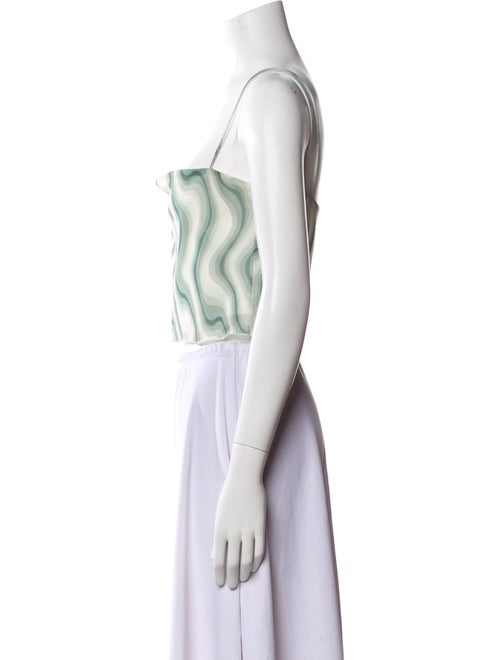 Reformation Printed Square Neckline Crop Top