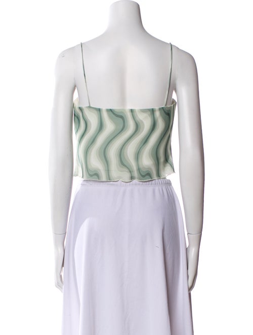 Reformation Printed Square Neckline Crop Top