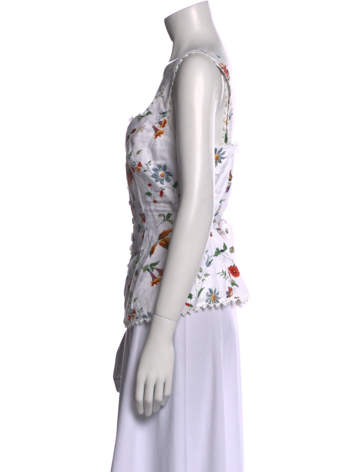Reformation Linen Floral Print Top w/ Tags