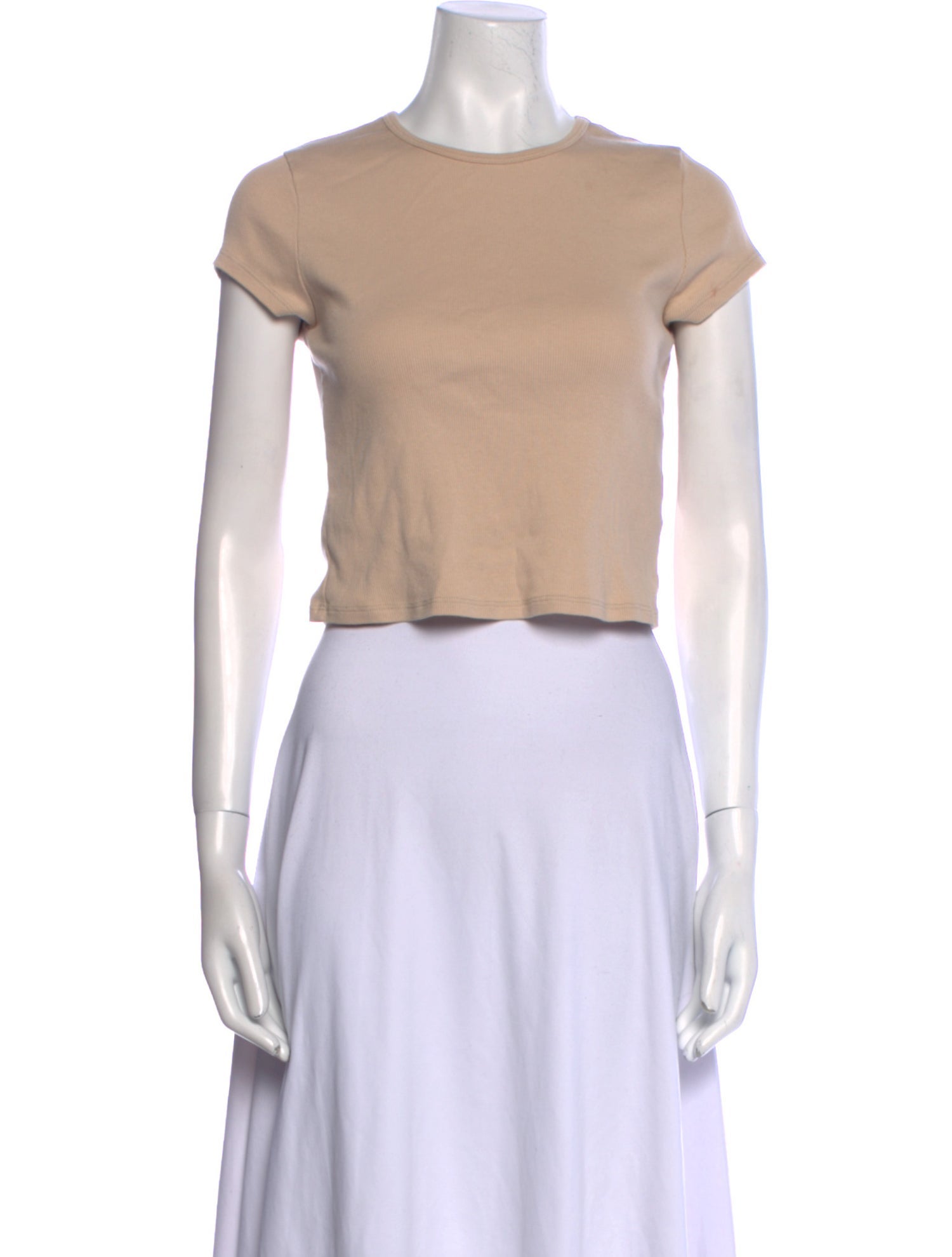 Reformation Crew Neck Short Sleeve Crop Top