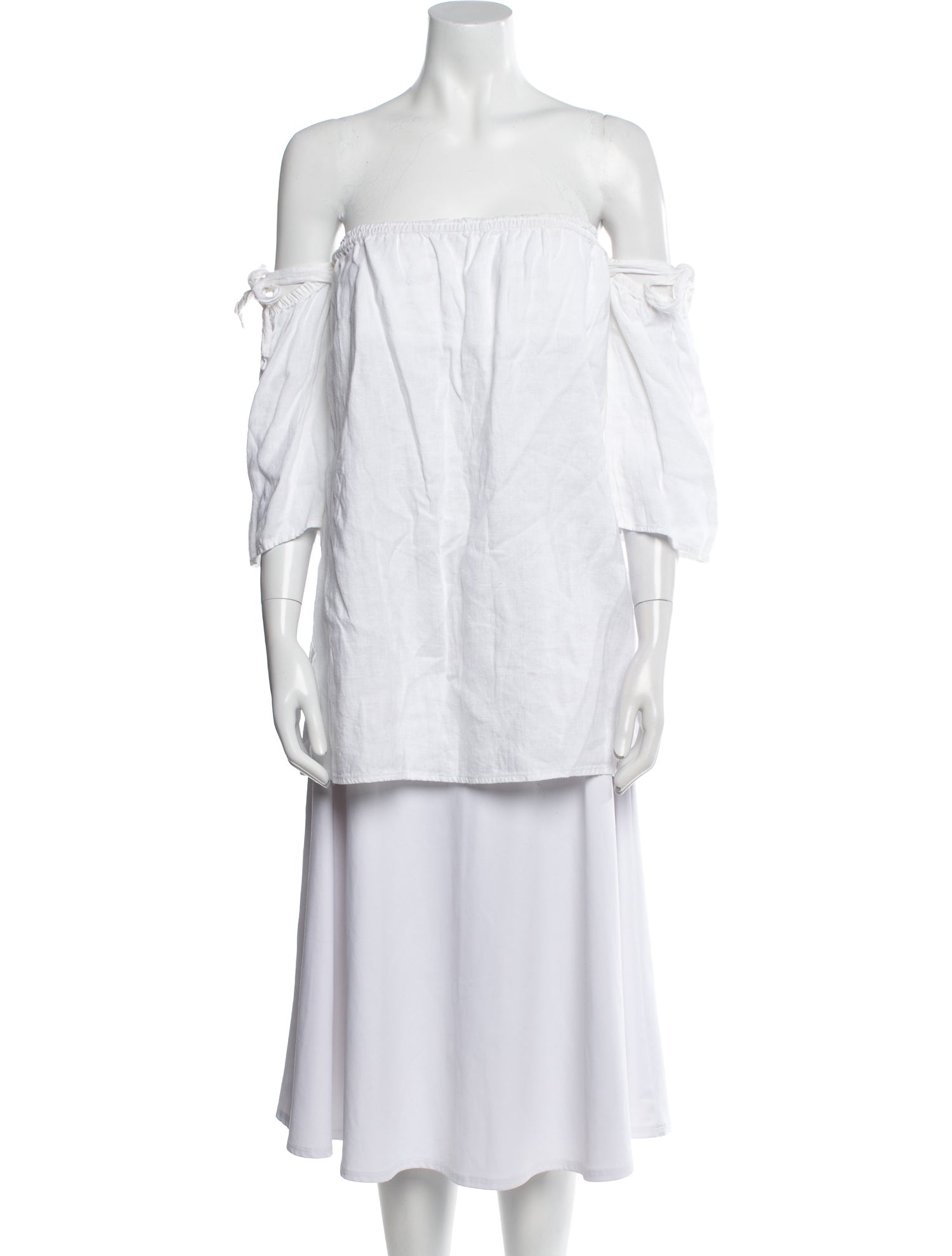 Reformation Off-The-Shoulder Three-Quarter Sleeve Tunic