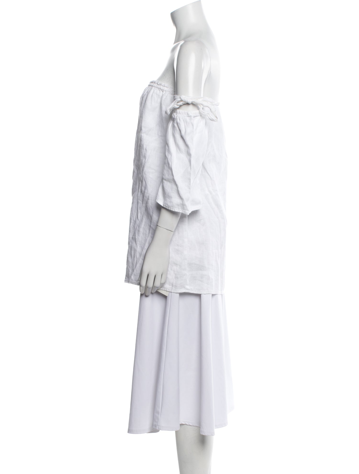 Reformation Off-The-Shoulder Three-Quarter Sleeve Tunic