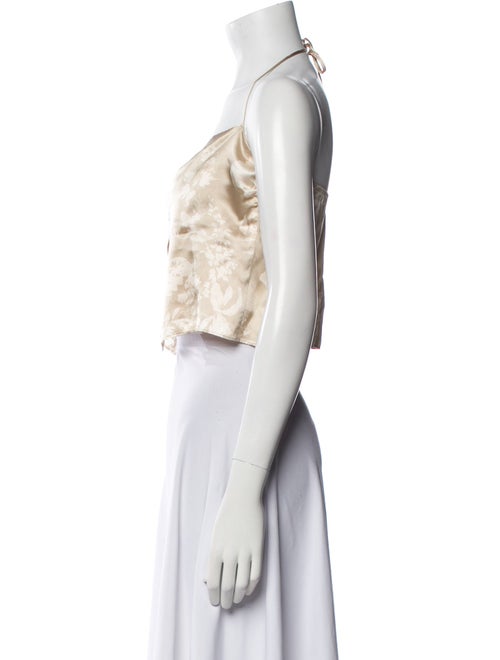 Reformation Silk Halterneck Crop Top