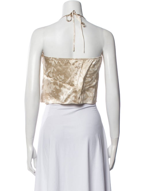 Reformation Silk Halterneck Crop Top