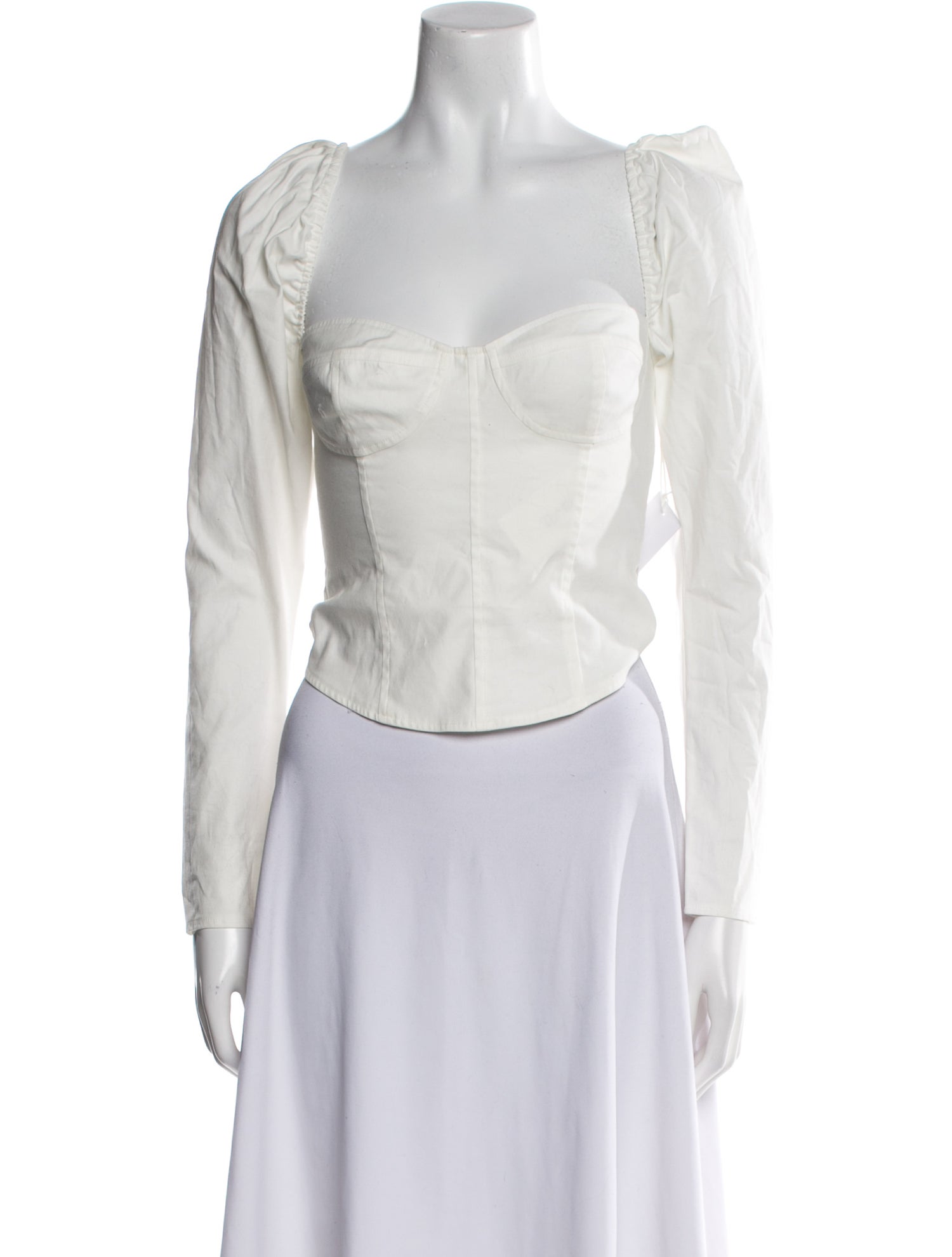 Reformation Square Neckline Long Sleeve Crop Top w/ Tags