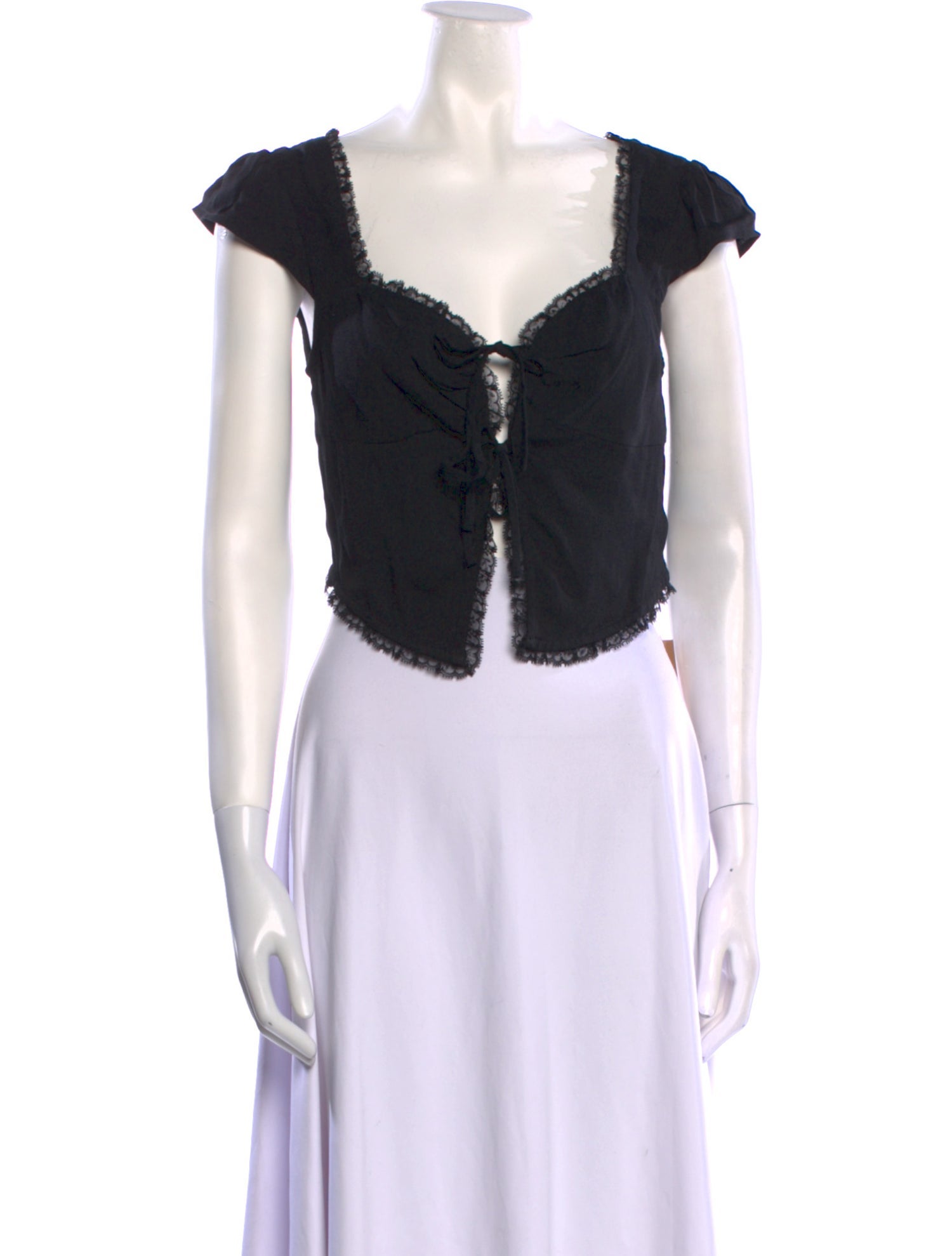 Reformation Square Neckline Short Sleeve Crop Top w/ Tags