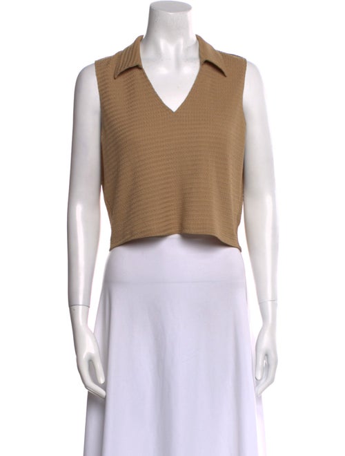 Reformation V-Neck Sleeveless Crop Top