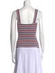 Reformation Striped Square Neckline Top