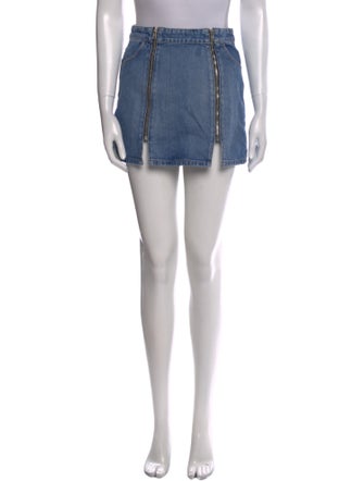 Reformation Distressed Accents Mini Skirt