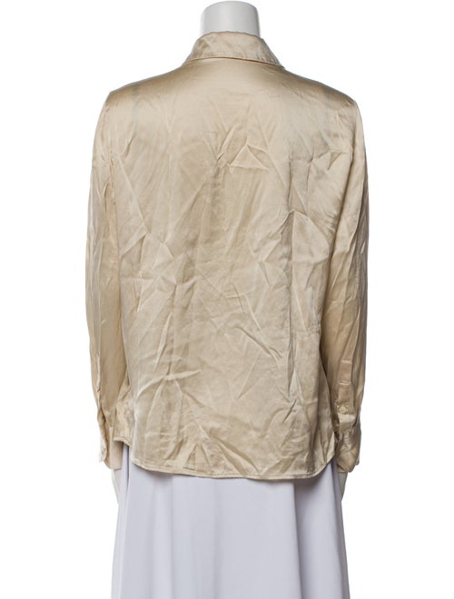 Reformation Silk Long Sleeve Button-Up Top