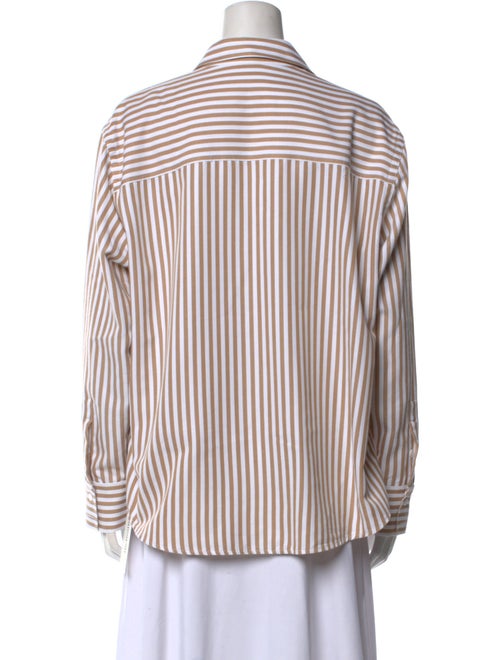 Reformation Striped Long Sleeve Button-Up Top