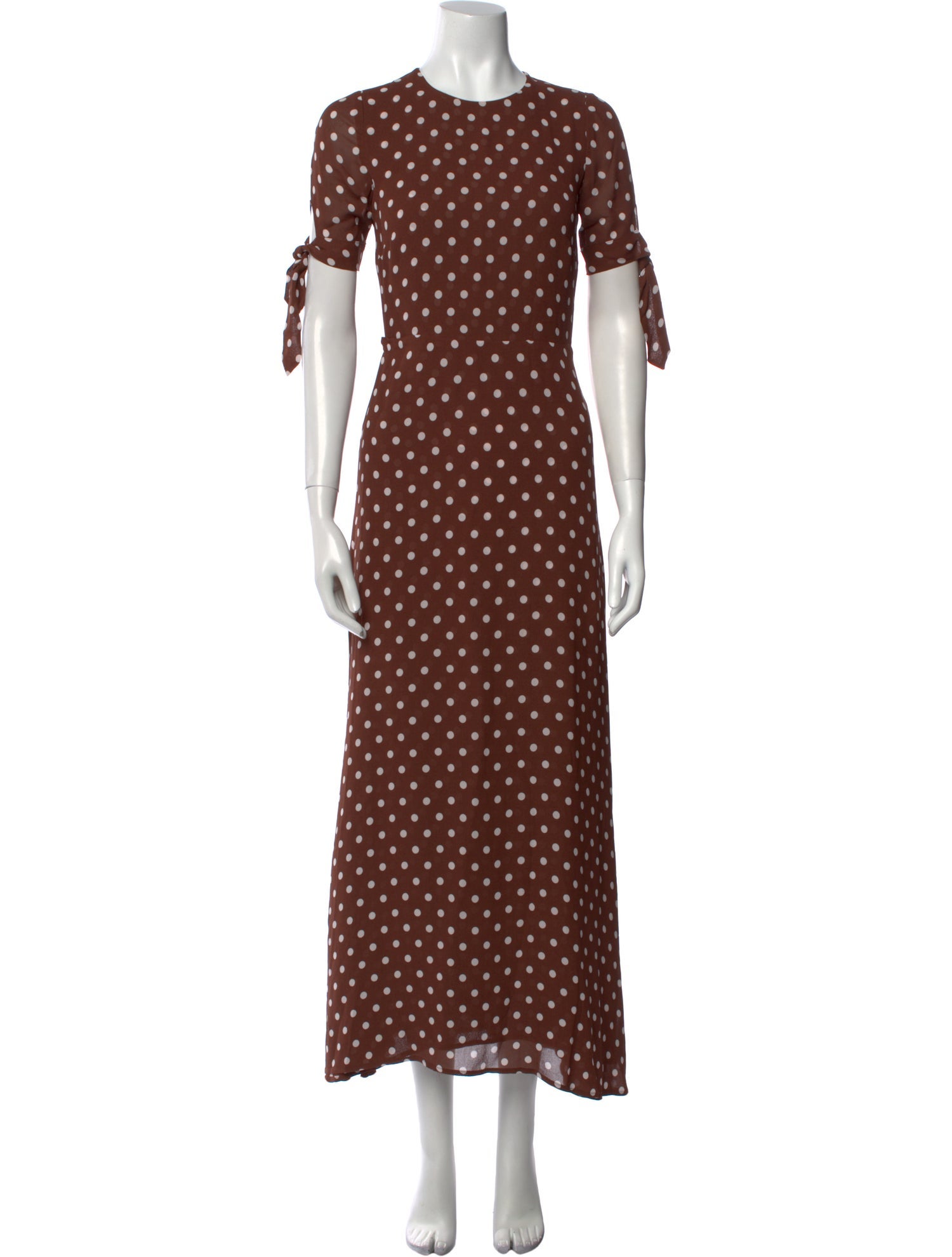 Reformation Polka Dot Print Long Dress