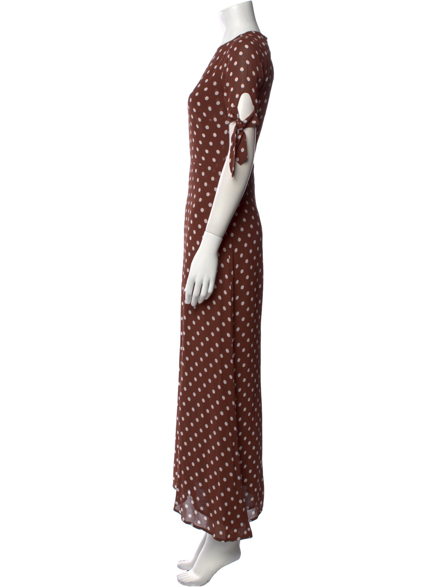 Reformation Polka Dot Print Long Dress